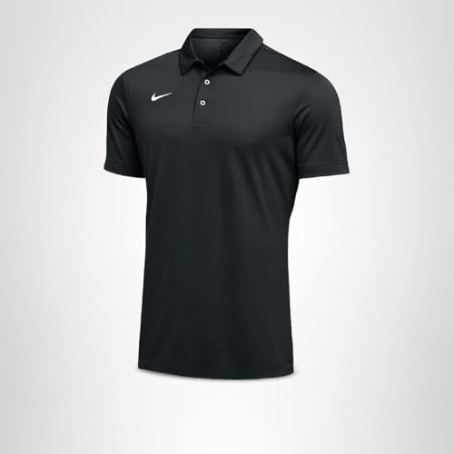 Nike Mens Dri-FIT Short Sleeve Polo Shirt (X-Large, Black)