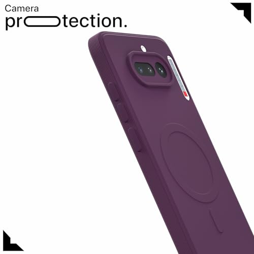 Image of Pikkme Back Cover for Nothing Phone 4a 5G Soft Matte Silicone Mag-Safe Design (Mag-Safe Not Support) Camera Protection | Slim Fit Bumper Cover (Purple)