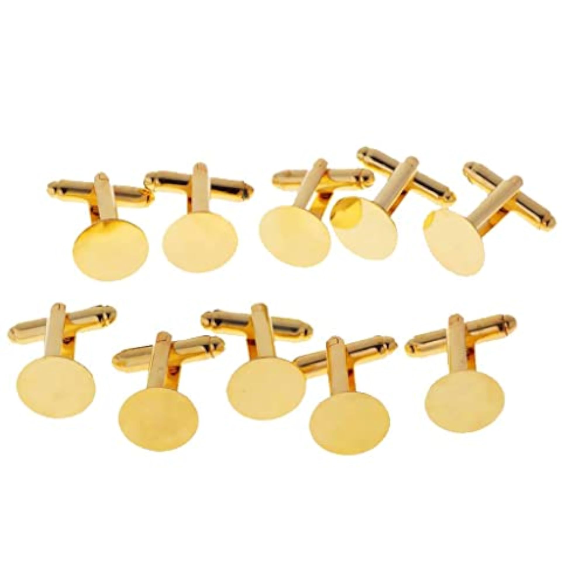 10 Pieces Men's Cufflinks Cuff Link Backs Blanks