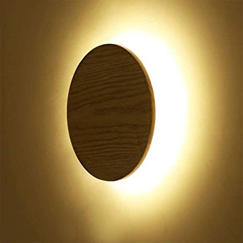 Lampe de salon LED murale design bois éclairage allée maison 30cm