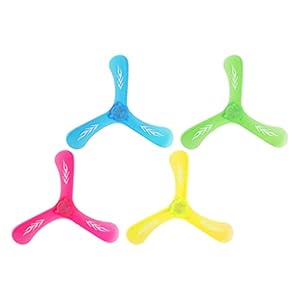 TOYANDONA 4Pcs Kinder Bumerang Spielzeug Licht Up Boomerangs Outdoor Werfen Fangen Fliegen Spielzeug Jungen Mädchen Hinterhof Beleuchtete Boomerangs