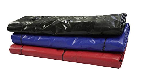 Mytee Products 20' X 18' Blue Lumber Tarp For Heavy Duty Truck Cargo - 18 Oz Vinly Flatbed Tarps With 6' Drop - Waterproof Tarp For Trailers To Protect Cargo From Wind, Rain, Snow And Sun #TOP2