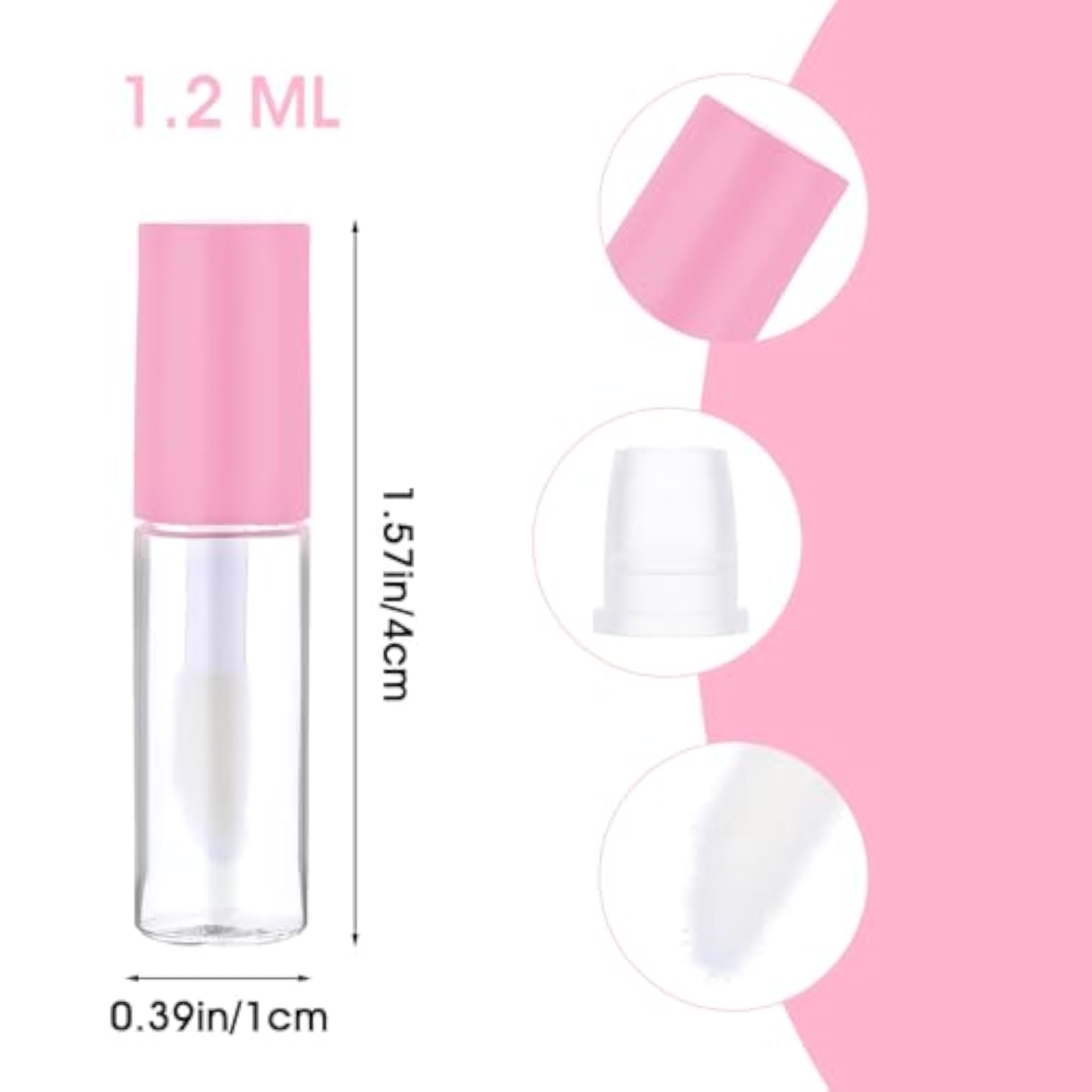 100 Pcs Mini Lip Gloss Tubes