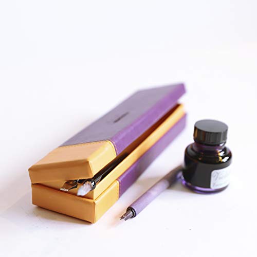 RHODIA-318879C-Iris-Pen-Tray-21x55x3-cm-Orange-Saddle-Stitching-Faux-Leather-Exterior-Rhodiarama-Home-Office-Collection-Office-Organization-Designer-Storage