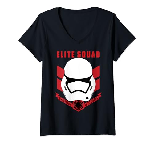 Star Wars The Force Awakens Stormtrooper Elite Squad Logo V-Neck T-Shirt
