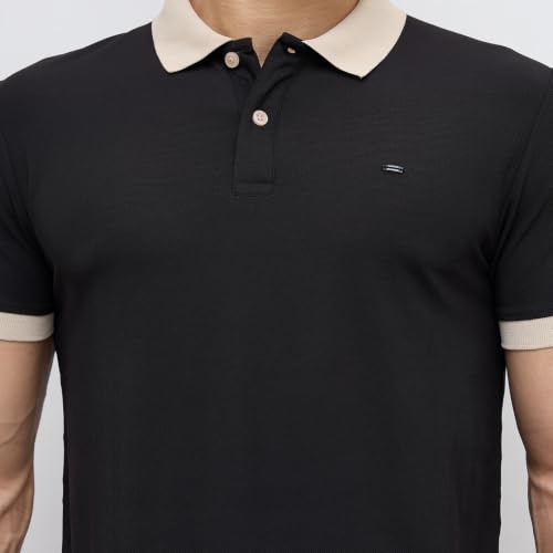 Image of Nostrum Mary Half Sleeve Polo T-Shirt with Two-Tone Collar, Stylish T Shirt for Men, Polo Tshirts for Men, Cotton T Shirt for Man, Casual Tshirt for Mens Boys