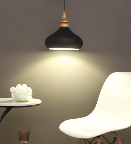 Image of MONI Lights Celling Hanging Light for Room, Table, Holl, Garden House Decoration Pendants Light of Pattern Aluminium Black (Pack of 1) ML-056BLK