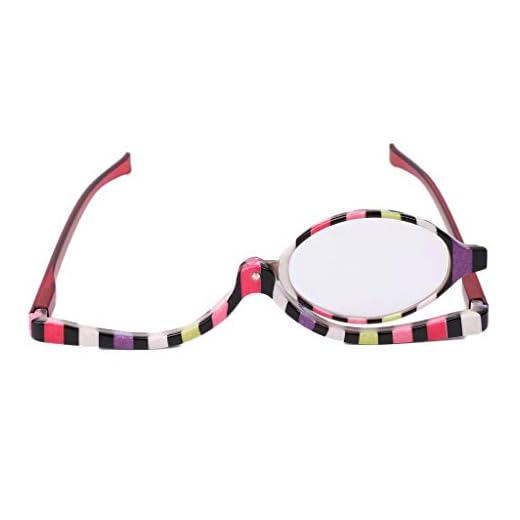 Lergo Lupa Gafas Maquillaje Cosmético Lectura Vidrio Plegable Eyeglasses +1.0~+4.0#2
