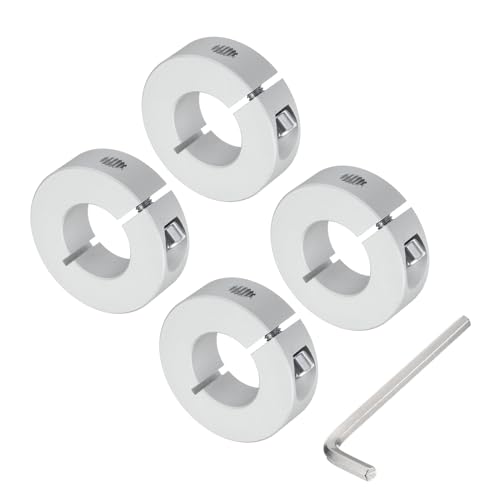 QUARKZMAN Einzelner geteilter Wellenkragen-Satz für 20mm Welle, Einzelstück 4 Stück Spannringe 40mm Außendurchmesser, 12mm Dicke, Klemmring aus Aluminiumlegierung
