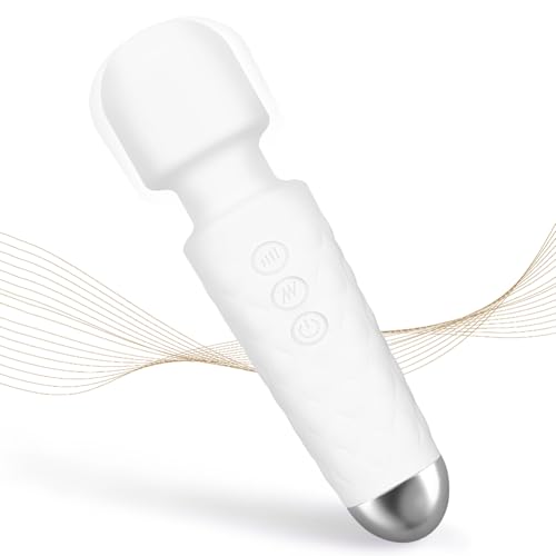 SSKDBFJG Upgraded Mini Massager - Powerful-Quiet-Portable - Multiple speeds and Modes (White)