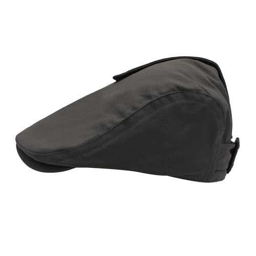 Image of ZLYC Men Cotton Flat Cap Summer Scally Ivy Gatsby Newsboy Beret Driver Cabbie Hunting Hat