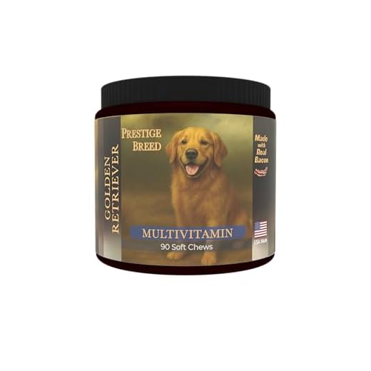 Prestige Breed Multivitamins, Balanced Nutrition for Your Golden Retriever, 90 Count, Made in The USA with Real Bacon