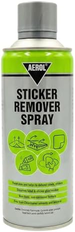 Aerol Adhesive Remover Spray, 275g (406ml) | Sticker, Label & Glue Residue Remover | Removes Tape, Decal & Adhesive Residue | For Glass, Metal, Certain Plastics & Painted Surfaces