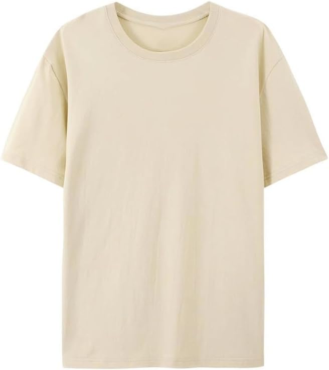 HBJWOV Fashion Cotton T-Shirts Outdoor Sports Breathable Quick Drying Short Sleeves Loose Round Neck Pullover Vest