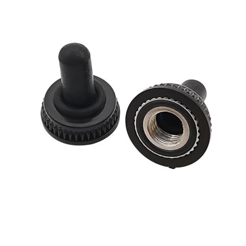 UMXJEXU 5 uds 6mm Rocker Mini Cubiertas for Interruptor de Palanca Cubierta de Goma Antipolvo Tapa Impermeable WPC-05 roscado Negro