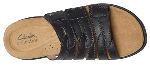 Clarks Clarks Women's Maelynn Abby Slide Sandal, Black Leather, 9