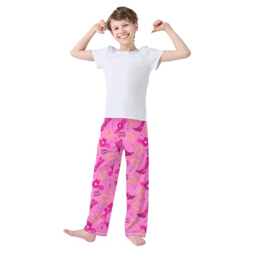 Cowgirl Concept Boys Pants Boys Athletic Pants Long Pant for Boywith Pockets Wide-Leg Size 6-14Y3