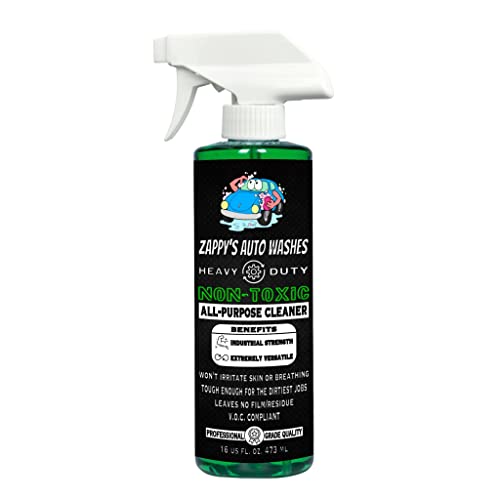 ZAPPY'S AUTO WASHES - Zappy's Heavy Duty Non-Toxic All-Purpose Cleaner - Multi Surface Cleaner Safe for Cars, Home & Office 16oz
