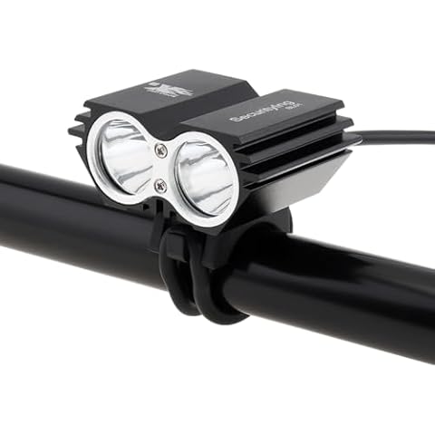 SecurityIng Waterproof 700 Lumens LED Bicycle Light 4 Modes Super Bright Bike Lamp Headlight + 8.4V Rechargeable Battery Pack + Charger for Camping, Cycling, Hiking, Riding Cover