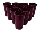 CSBD Stadium 16 oz. Plastic Cups, 10 Pack, Blank Reusable Drink Tumblers for Parties, Events, Market