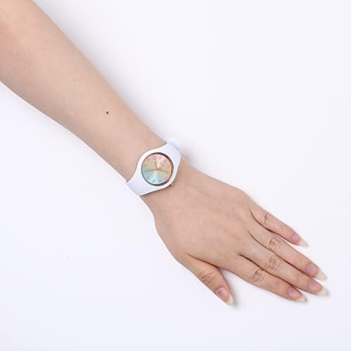 Ice-Watch - ICE sunset Rainbow - Biały damski zegarek z silikonowym paskiem - 015743 (Small)