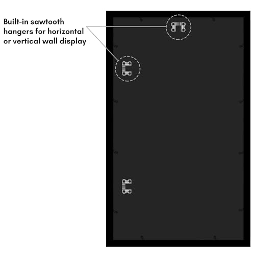 Americanflat 14x24 Poster Frame with Polished Plexiglass - Black Picture Frame - Wide Photo Frames Made of Engineered Wood for Vertical or Horizontal Wall Display - Epic Collection - Black