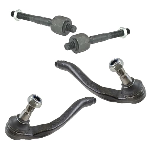 TRQ Inner and Outer Driver and Passenger Side Tie Rod Set 4 Piece Compatible with 1998-2003 Mercedes-Benz ML320 2003-2005 ML350 1999-2001 ML430 2002-2005 ML500 2000-2003 ML55 AMG