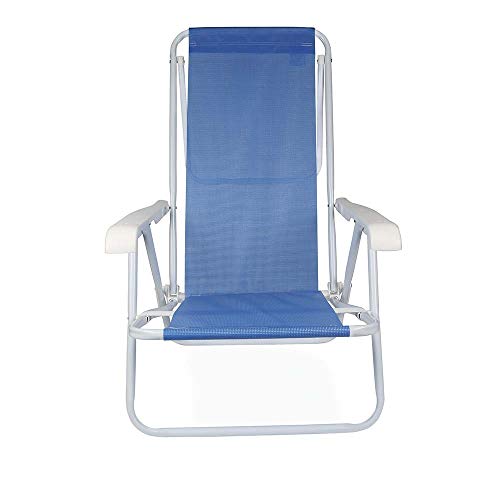 Mor - Cadeira Reclinável Aço 8 Posições Azul