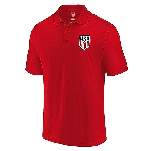Icon Sports Officially Licensed US Soccer Federation Soccer Polo Shirt - Unisex Adult - USSF01PL Navy M
