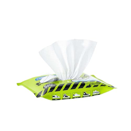 X-SMILE Sneaker Cleaner Wipes, Pre-Moistened Shoe Cleaning Wipes for White Sneakers, Leather, Canvas & Rubber, Portable Shoe Wipes