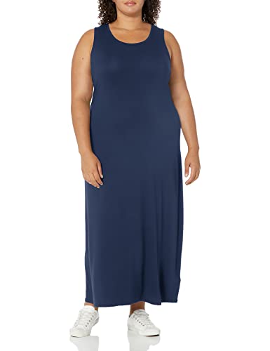 Amazon Essentials Women's Tank Maxi Dress, Navy,...
