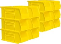Akro-Mils AkroBins 30230 Kunststoff-Aufbewahrungsbehälter, zum Aufhängen, stapelbar, 27,9 x 12,7 cm, Gelb, 12 Stück (30230YELLO)