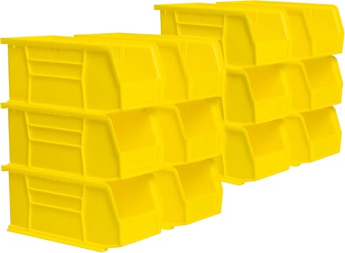 Image of Akro-Mils 30230 AkroBins Plastic Storage Bins, 11 inchx5 inchx5 inch, Yellow, 12-Pack