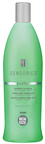 RUSK Sensories Purify Cucurbita and Tea Tree Deep Cleansing Shampoo, 33.8 Oz, Deep-Cleansing Shampoo, Rids Hair of Impurities and Styling Product Buildup