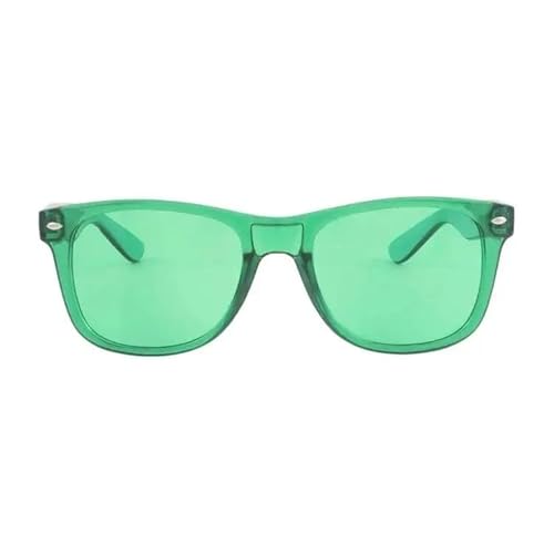 RobRia Gafas de terapia de color, lentes tintadas de cromoterapia, lentes resistentes a los arañazos con marcos de primera calidad (verde)