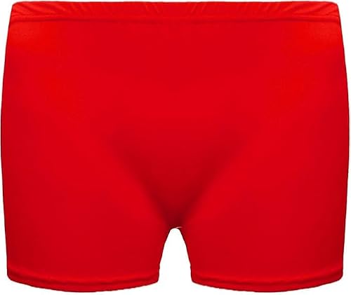 Image of ANZEE Ladies Microfiber Hot Pants Womens Shorts Dance Gym Party Yoga Elasticated Waist Knickers Casual Workouts Stretch Beach Pool Party Wear Club Wear UK S-XL (UK, Alpha, M, L, Red)