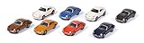 Maßstab: 1:87 Schuco 452650200 Porsche 911, 8-er Set, bestehend aus 6x 911 S & 2x Carrera 2.7 RS, Ladegut, Modellauto, 1:87, mehrfarbig