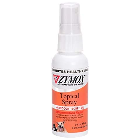Zymox Topical Hot Spot Spray for Dogs and Cats with 1% Hydrocortisone, 2oz Cover