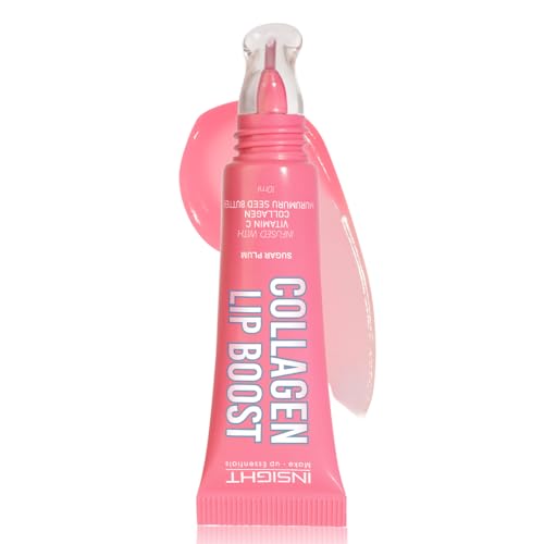 Image of INSIGHT Collagen Lip Boost - Sugar Plum (10g) |Glossy Non-Sticky Finish | Vitamin C & Hydrating Treatment | Long Lasting Moisturization | Lightweight Daily Lip Wear