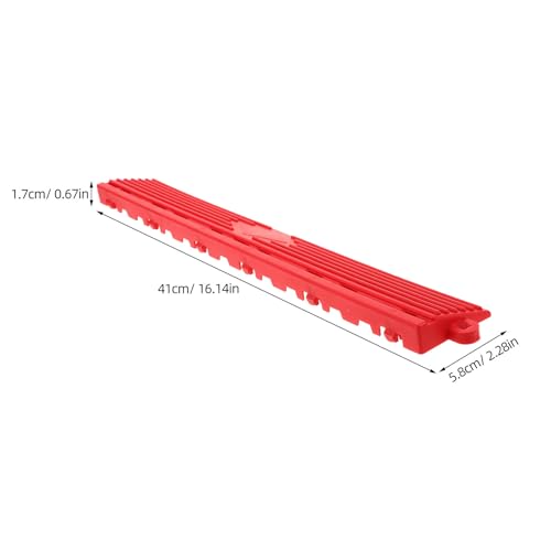 Rampa para bordes de suelo de garaje modular roja de plástico pack de 10 3