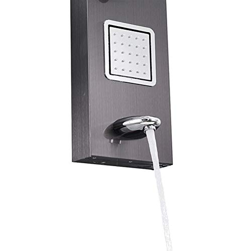 Sistema de ducha con equilibrador de presión, ducha de mano y panel de lluvia, fácil conexión, para baño, multifuncional, duradero (tipo de grifería: paneles de ducha) miniatura 4