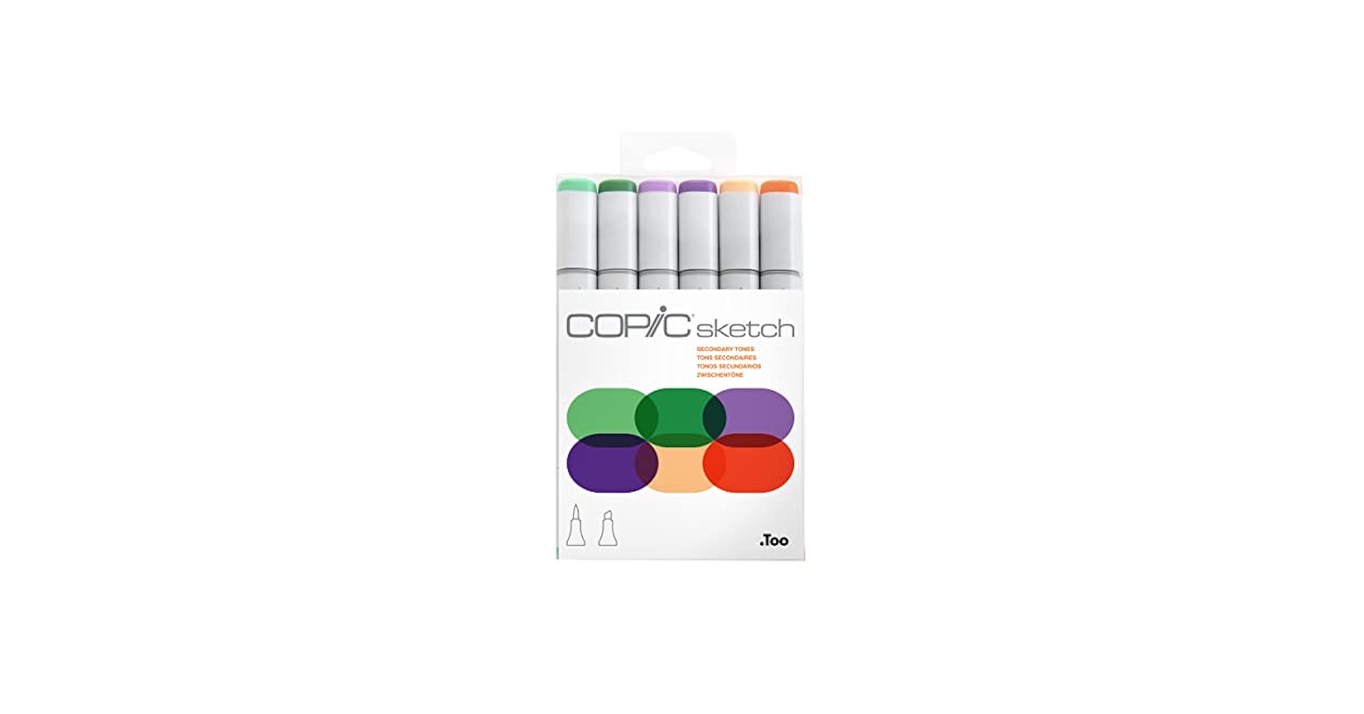 Amazon.com: Copic Sketch Alcohol Markers, 6 Color Dual Tip