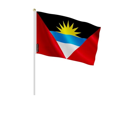Drapeau Antigua-et-Barbuda 14x21cm en tissu de haute qualité