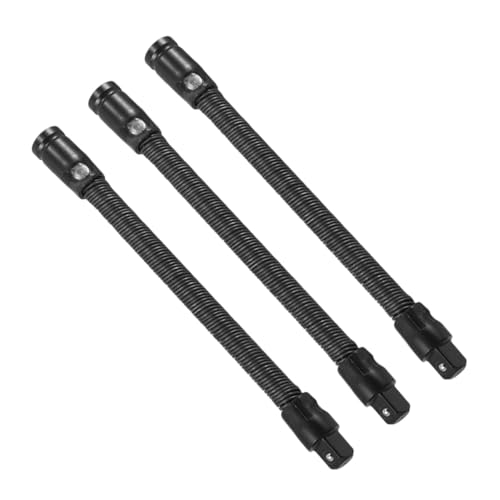 DIYEAH 3 Pezzi Barre Estensione Flessibili per Bussole Albero Elastico per Cricchetto con Angoli Regolabili e Connessione Stabile Estensione Lunga per Avvitatore e Riparazioni Auto
