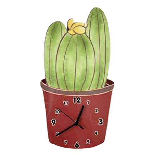 Horloge murale cactus en liège vert pour la décoration du salon