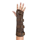 Valhalla Gear, Welding Glove, Forearm Protector with Buckle Closure, Work Glove, Full Grain Leather, Handmade Blacksmith Accessories, Bourbon Brown