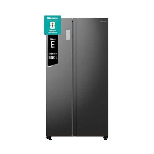 Hisense RS711N4AFE Frigorifero Side by Side, Grande capactià 550 litri, Nero, Total No Frost, Convert active zone, Classe E, Motore Inverter, Controllo Elettronico Touch, Cassetto Fresh Crisper