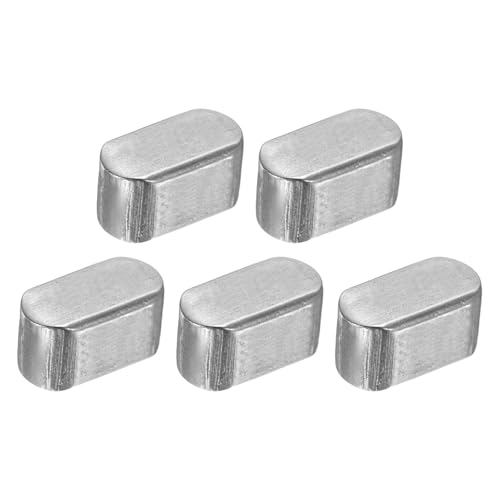 uxcell 5 llaves de pluma de extremo redondo, 5 x 5 x 10 mm, acero al carbono, llave de eje de transmisión paralela, ranura de máquina para conexión de fijación tipo eje