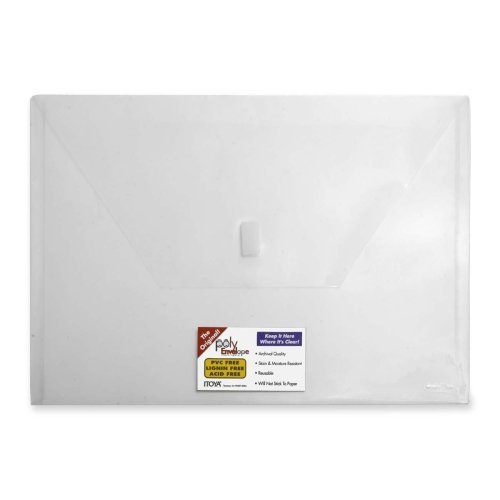 Wholesale CASE of 25 - Itoya Transparent Hook/Loop Closure Poly Envelopes-Poly Envelopes,13