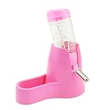 Liummrcy Hamster Wasserflasche Automatische Hamstern Wasserflasche Automatisch Futtermittel Wasser Lebensmittelspender für kleine Tiere Meerschweinchen Ratte Kaninchen Zwerg Rennmach Rosa.